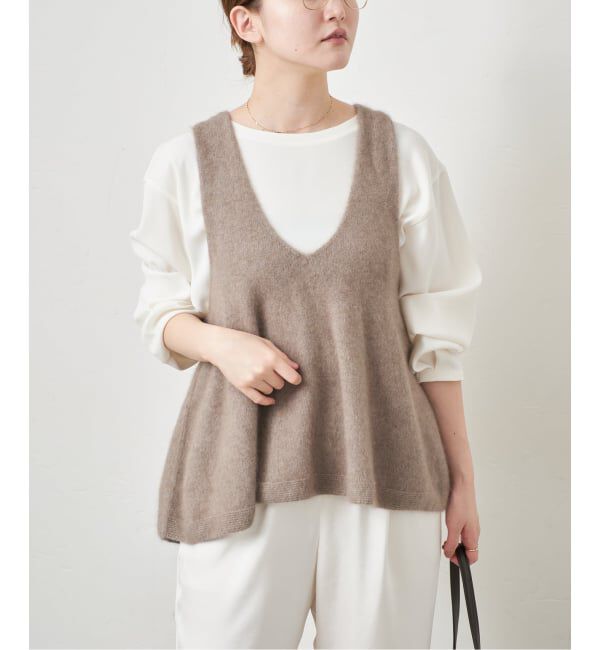 IENA「《追加》enrica/エンリカ FLARE KNIT TOP KNIT246」|ニット・セーター|ブラウン C