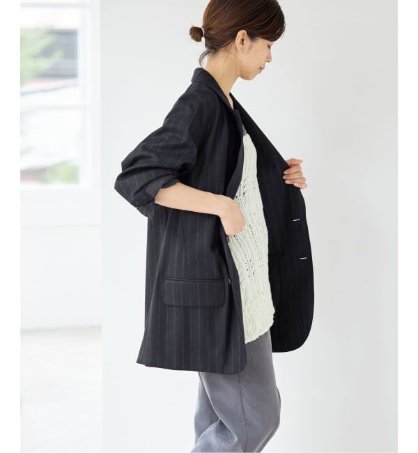 IENA「COUTURE D'ADAM/クチュールドアダム 別注 CashmereBlendStripe JK 26AW-013」|その他|