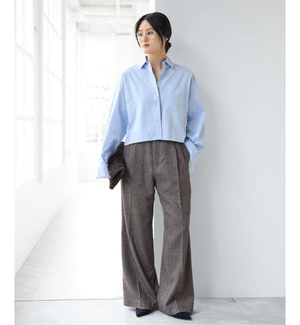 IENA「COUTURE D'ADAM/クチュールドアダム Italian Tweed Wide PT 26AW-078」|スラックス|