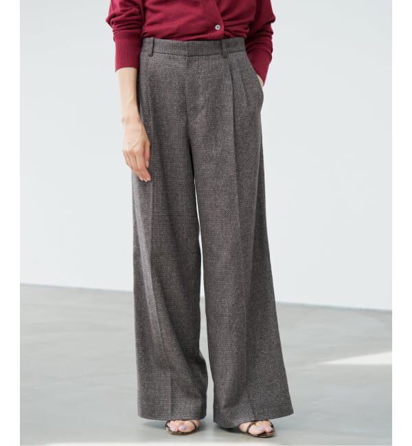 IENA「COUTURE D'ADAM/クチュールドアダム Italian Tweed Wide PT 26AW-078」|スラックス|