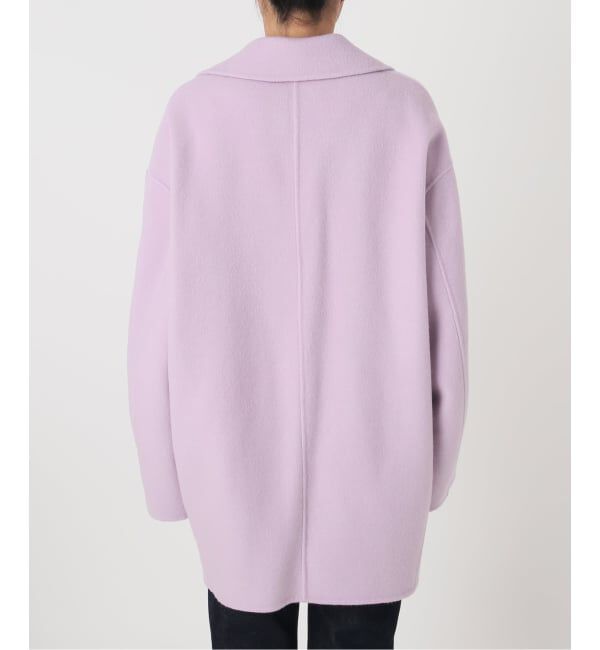 SLOBE IENA「《シリーズあり/追加予約》souple wool ダブルフェイスミドルコート」|ピーコート|