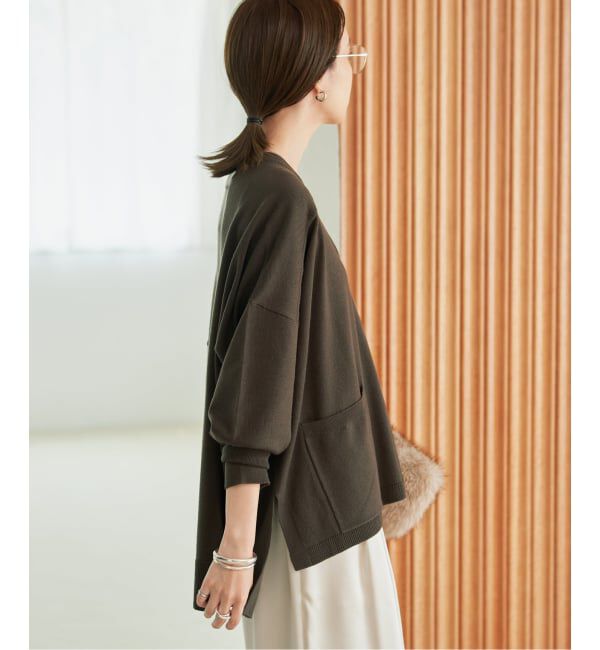 SLOBE IENA「《WEB限定カラーあり/追加予約》ウォッシャブルワイドシルエットカーディガン」|カーディガン|