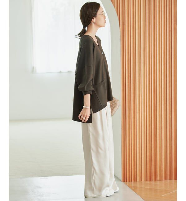SLOBE IENA「《WEB限定カラーあり/追加予約》ウォッシャブルワイドシルエットカーディガン」|カーディガン|