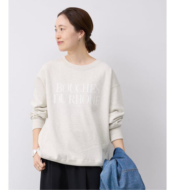 SLOBE IENA「《WEB限定/追加》フロッキープリントオーバースウェット」|スウェット・ジャージ|