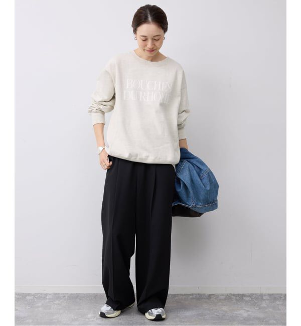 SLOBE IENA「《WEB限定/追加》フロッキープリントオーバースウェット」|スウェット・ジャージ|