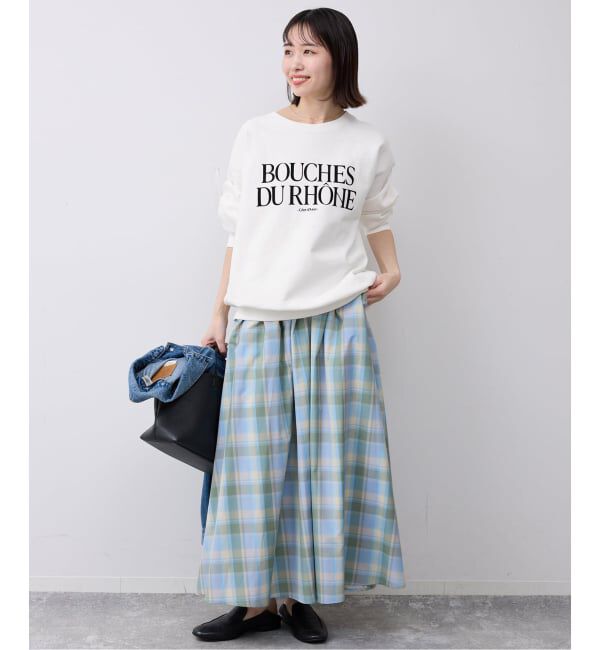 SLOBE IENA「《WEB限定/追加》フロッキープリントオーバースウェット」|スウェット・ジャージ|