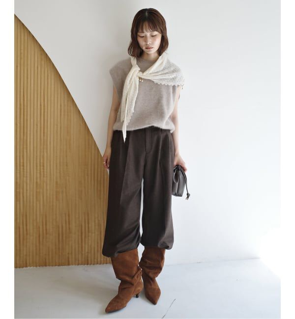 SLOBE IENA「《予約》SLOBE ルーズミドルブーツ」|ロングブーツ|