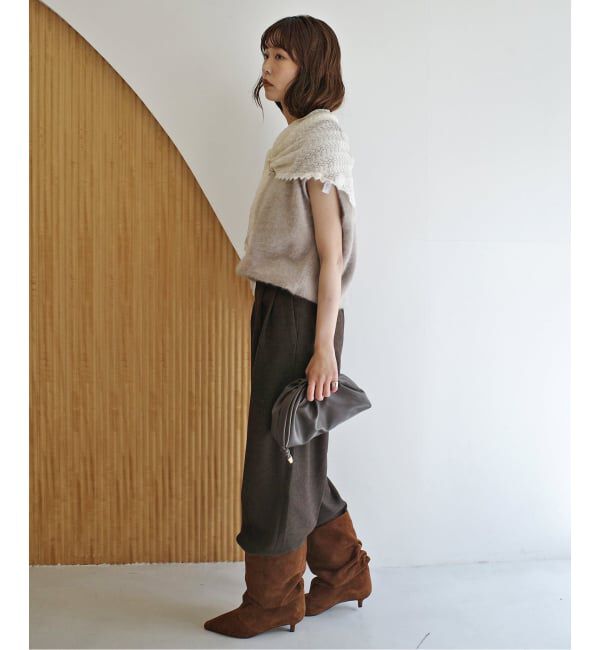 SLOBE IENA「《予約》SLOBE ルーズミドルブーツ」|ロングブーツ|