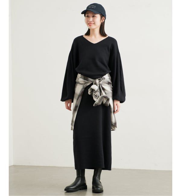 SLOBE IENA「《予約》バルーンスリーブニットワンピース」|ワンピース|
