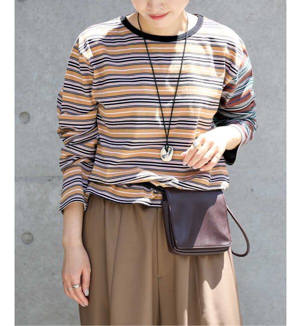 IENA「Girls Department Club/ガールズデパートメントクラブ LAYER LS TRIPLE BORDER LAYER」|Tシャツ・カットソー|