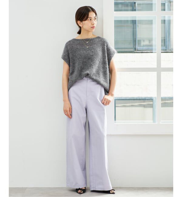 IENA「シルクモヘヤミックスノースリーブ」|ニット・セーター|
