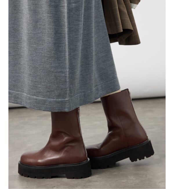 VERMEIL par iena「《追加予約》CAMINANDO カミナンド 別注 ウシロZIPブーツ」|ショートブーツ|