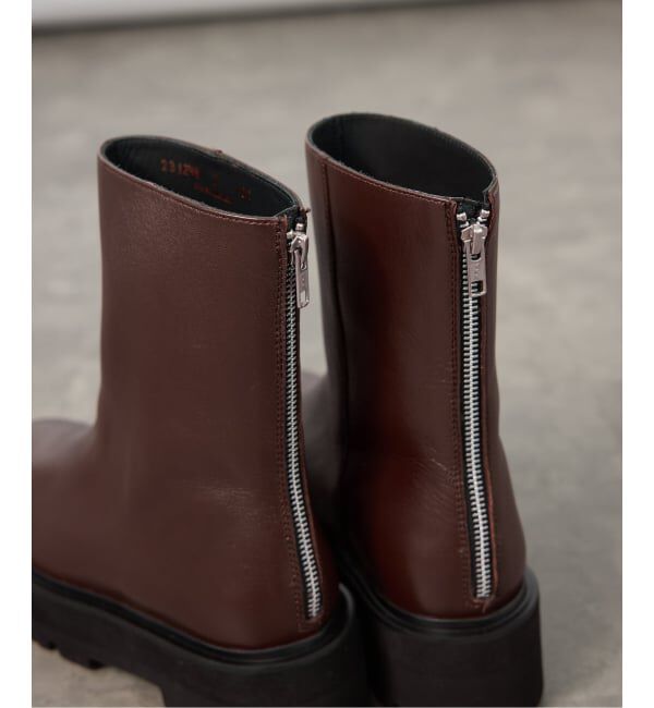 VERMEIL par iena「《追加予約》CAMINANDO カミナンド 別注 ウシロZIPブーツ」|ショートブーツ|