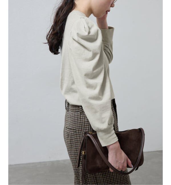 IENA「ywy/ワイワイ 別注 TUCK SLEEVE TOPS EX カットソー TUCK SLV VNTG」|Tシャツ・カットソー|