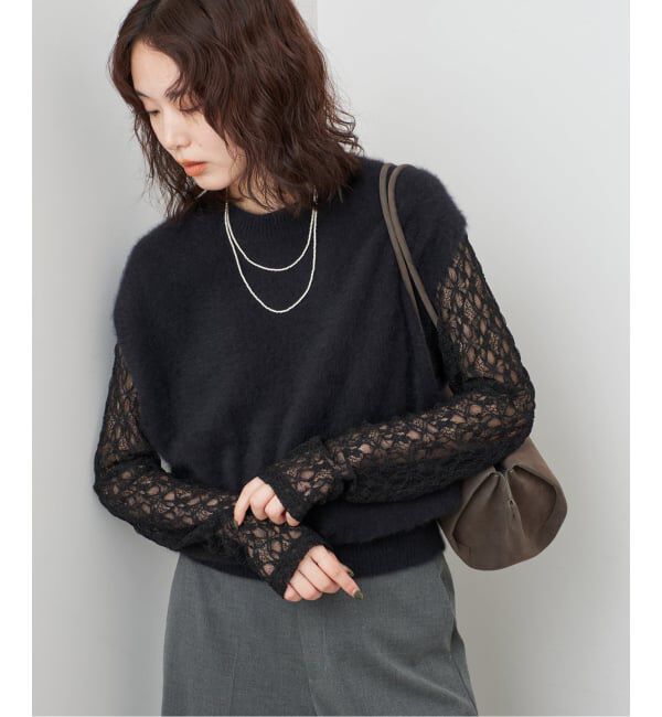 SLOBE IENA「レースロングスリーブカットソー」|Tシャツ・カットソー|