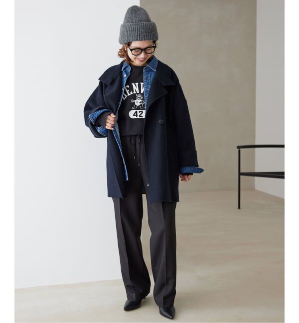 SLOBE IENA「《WEB限定/追加予約2》souple woolダブルフェイススタンドコート」|その他|