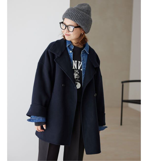 SLOBE IENA「《WEB限定/追加予約2》souple woolダブルフェイススタンドコート」|その他|