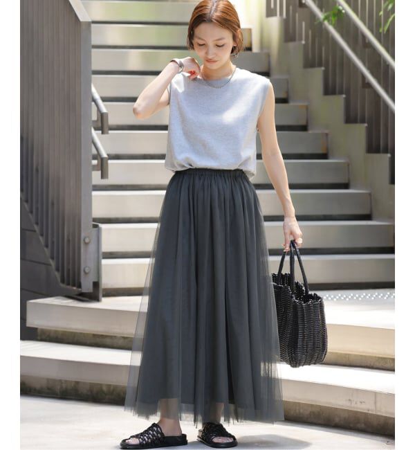 JOURNAL STANDARD relume「《WEB限定追加》ウォッシャブルチュールイージースカート」|スカート|