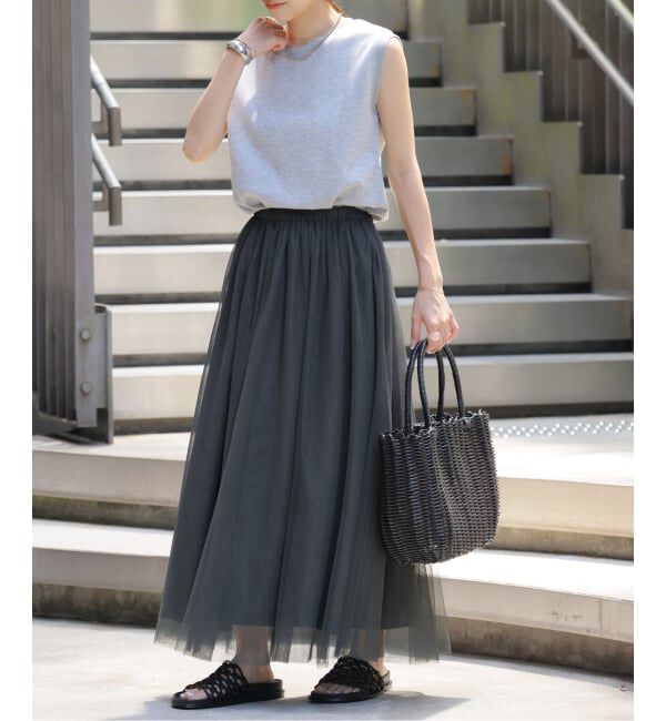 JOURNAL STANDARD relume「《WEB限定追加》ウォッシャブルチュールイージースカート」|スカート|