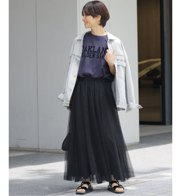 JOURNAL STANDARD relume「《WEB限定追加》ウォッシャブルチュールイージースカート」|スカート|