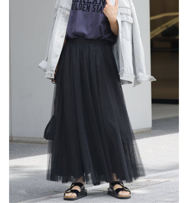 JOURNAL STANDARD relume「《WEB限定追加》ウォッシャブルチュールイージースカート」|スカート|
