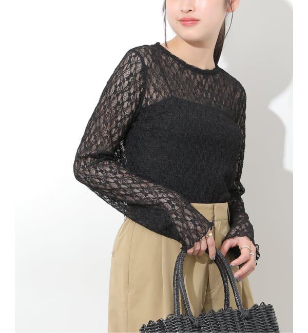 JOURNAL STANDARD relume「《追加3》フラワーシアーレースロングスリーブ」|Tシャツ・カットソー|