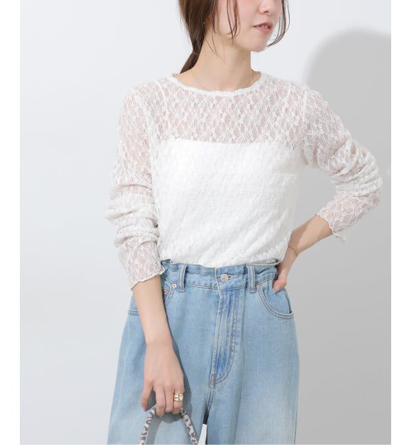 JOURNAL STANDARD relume「《追加3》フラワーシアーレースロングスリーブ」|Tシャツ・カットソー|