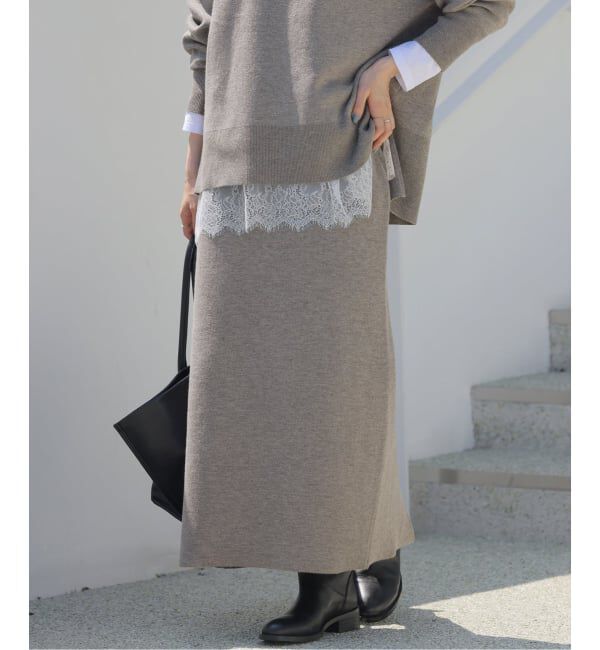 JOURNAL STANDARD relume「《予約》ウォッシャブルウールミックススリットスカート」|スカート|
