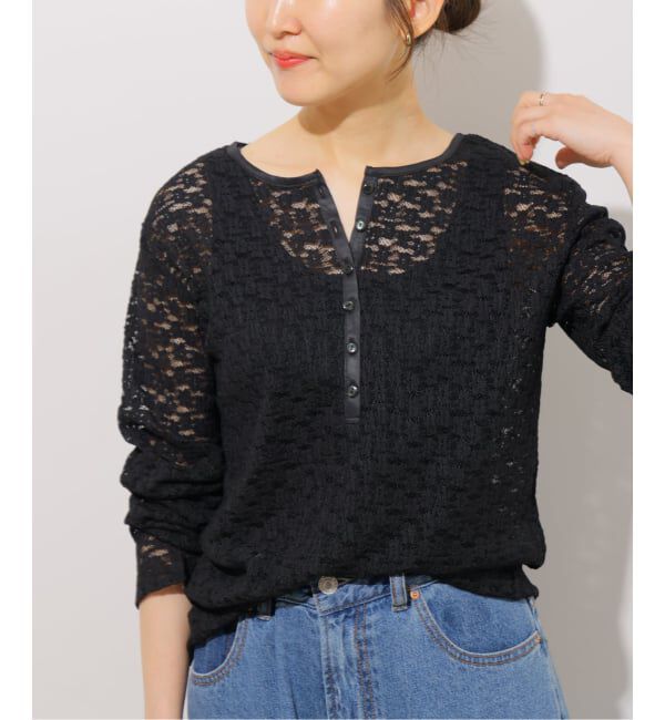 JOURNAL STANDARD relume「ストレッチレース2WAYプルオーバー」|Tシャツ・カットソー|ブラック