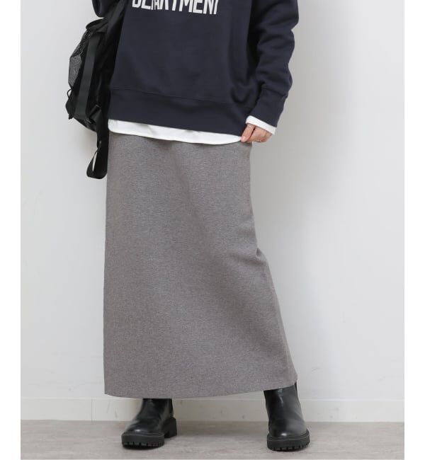 JOURNAL STANDARD relume「《WEB限定追加》ウォッシャブルミラノリブIラインスカート」|スカート|グレー