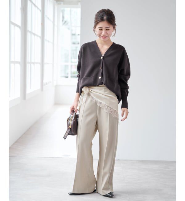 Spick and Span「サテンレース三角スカーフ」|バンダナ・スカーフ|