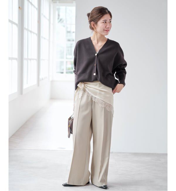 Spick and Span「サテンレース三角スカーフ」|バンダナ・スカーフ|