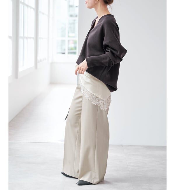 Spick and Span「サテンレース三角スカーフ」|バンダナ・スカーフ|