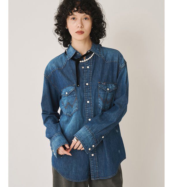  「《別注アイテム》【Wrangler】刺繍デニムシャツ」|シャツ・ブラウス|
