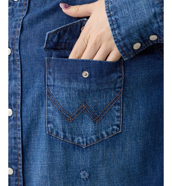  「《別注アイテム》【Wrangler】刺繍デニムシャツ」|シャツ・ブラウス|