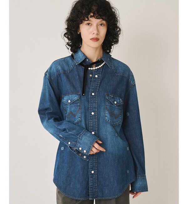  「《別注アイテム》【Wrangler】刺繍デニムシャツ」|シャツ・ブラウス|