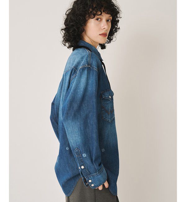  「《別注アイテム》【Wrangler】刺繍デニムシャツ」|シャツ・ブラウス|