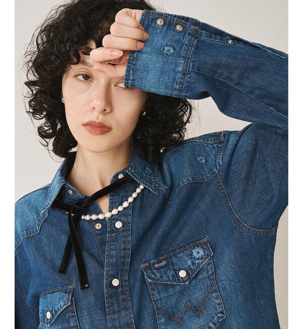  「《別注アイテム》【Wrangler】刺繍デニムシャツ」|シャツ・ブラウス|