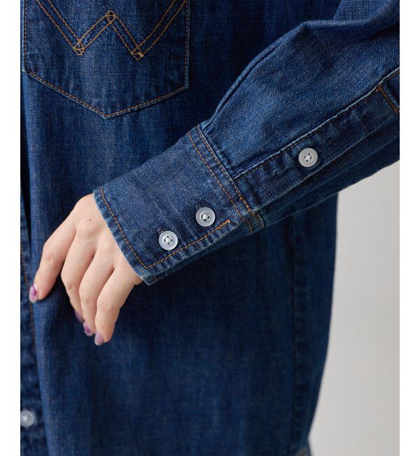  「《別注アイテム》【Wrangler】刺繍デニムシャツ」|シャツ・ブラウス|