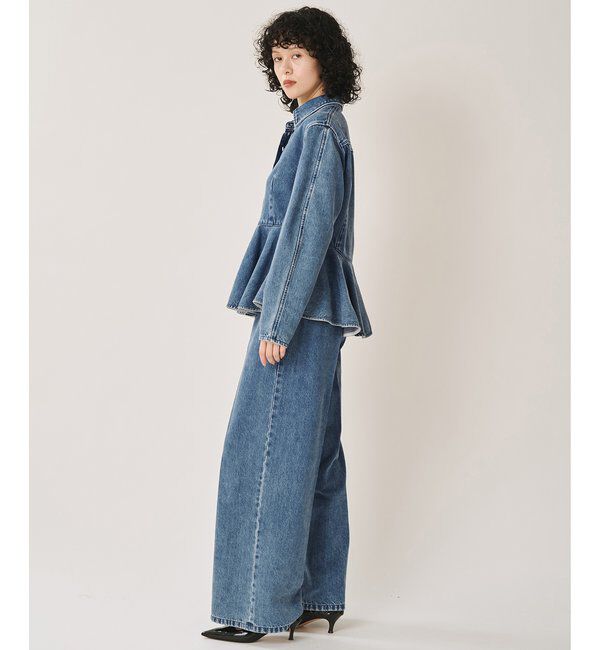  「《セットアップ対応》デニムセンタープレスパンツ」|デニム|