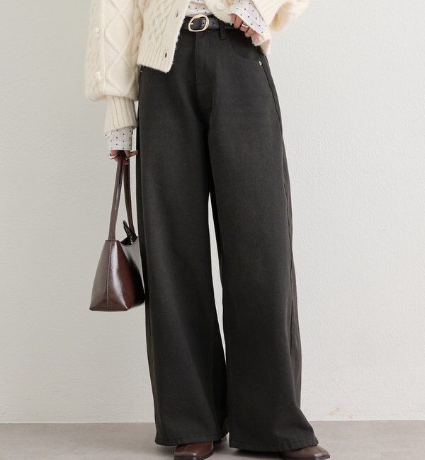  「26AWベルト付きカーブワイドデニム」|デニム|
