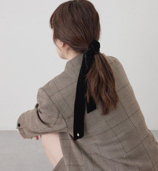  「チャーム付きベロアリボンシュシュ」|その他|