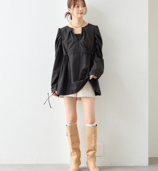  「バックリボンパフチュニックブラウス」|シャツ・ブラウス|