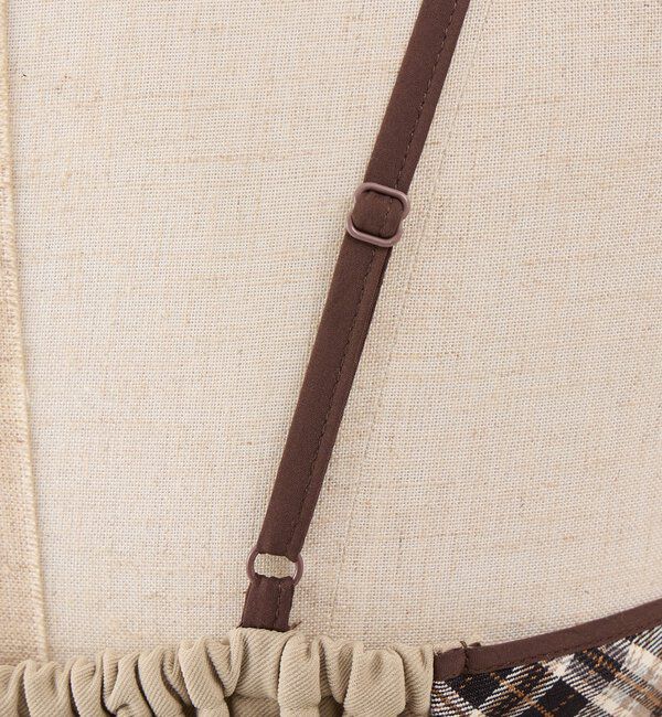  「【SMサイズ展開】アンサンブル配色チェックロングワンピ」|ワンピース|