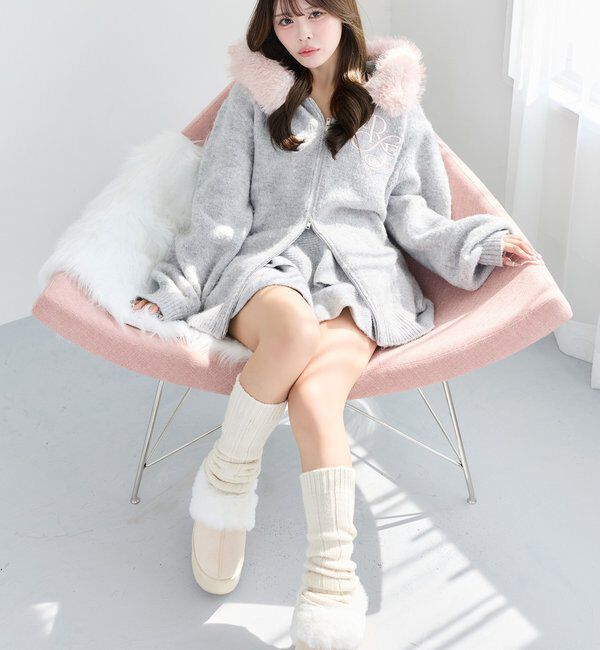  「【WEB限定カラーあり】マシュマロニットミニスカート」|スカート|