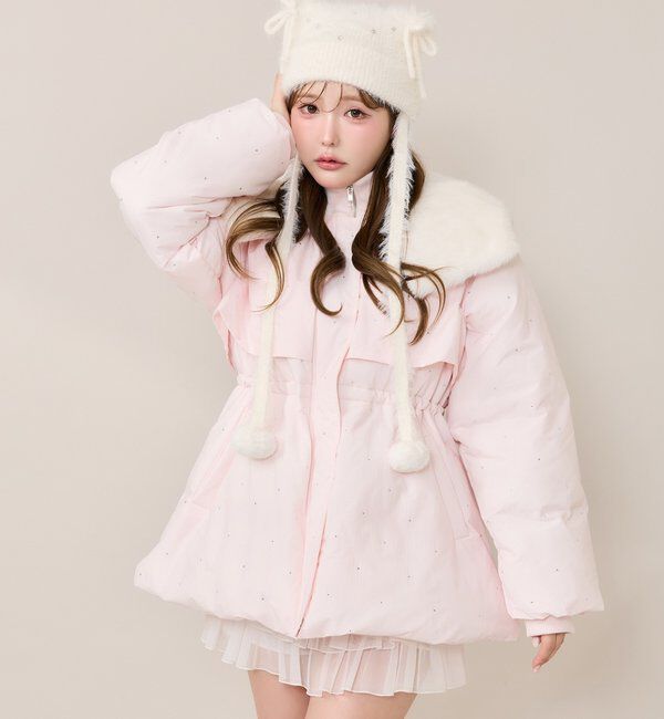  「【Premium order】キラキラ中綿ミドルコート」|ベスト・ジレ|