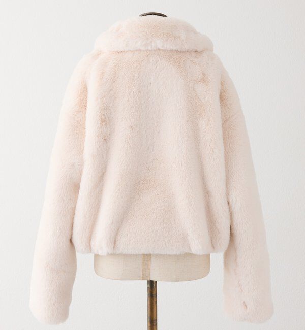  「【Premium order】フェイクファーリボンショートコート」|ベスト・ジレ|