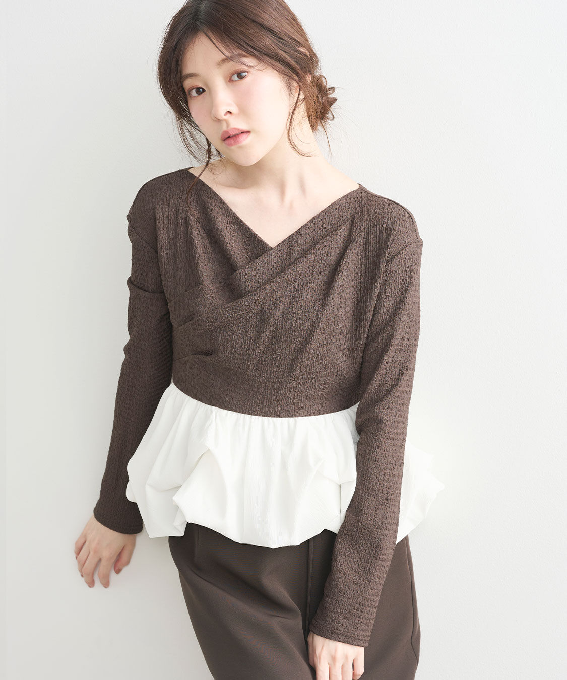 COCO DEAL「バブルヘムペプラムトップス」|Tシャツ・カットソー|