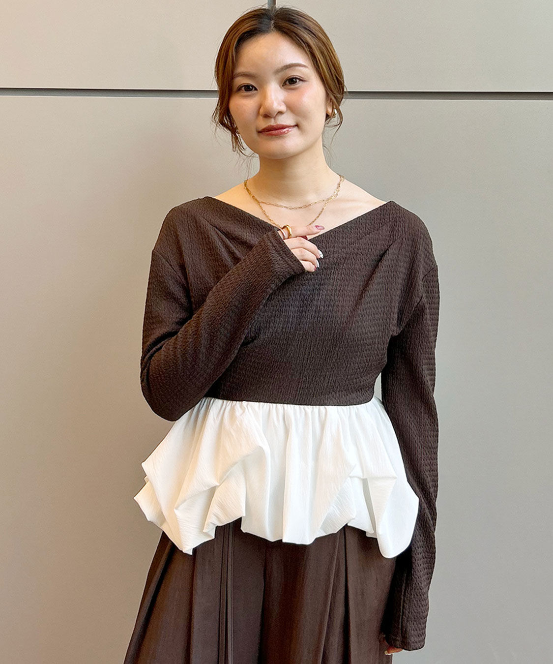 COCO DEAL「バブルヘムペプラムトップス」|Tシャツ・カットソー|
