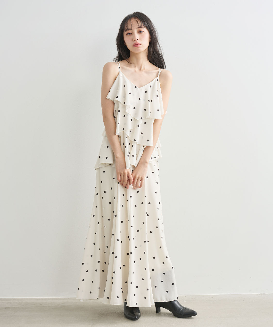 COCO DEAL「ラッフルフレアキャミワンピース」|ワンピース|